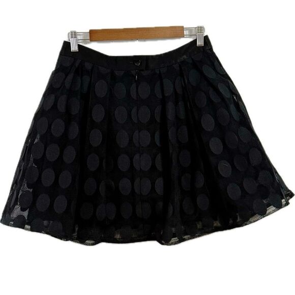 Nanette Lepore Black Mini Skater Skirt - Picture 1 of 5